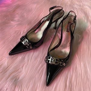 Dolce & Gabbana patent leather slingback pumps
